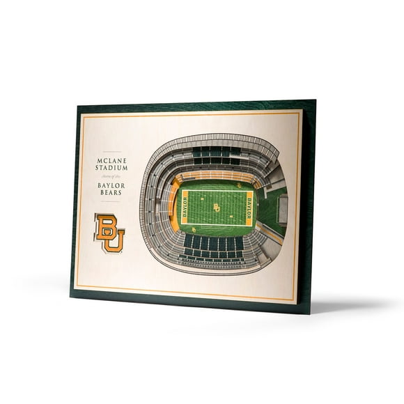 YouTheFan Baylor Bears 17"x13" 3D 5 Layer Stadium View Wall Art