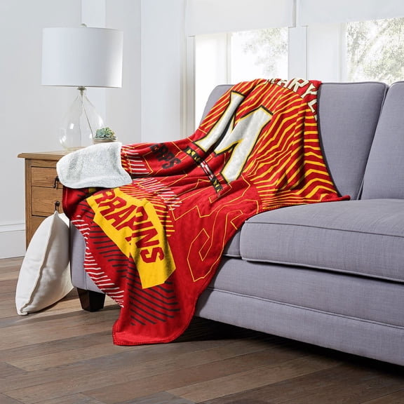 Officially Licensed NCAA Cloud Throw Blanket with Sherpa Back, 60" x 70"