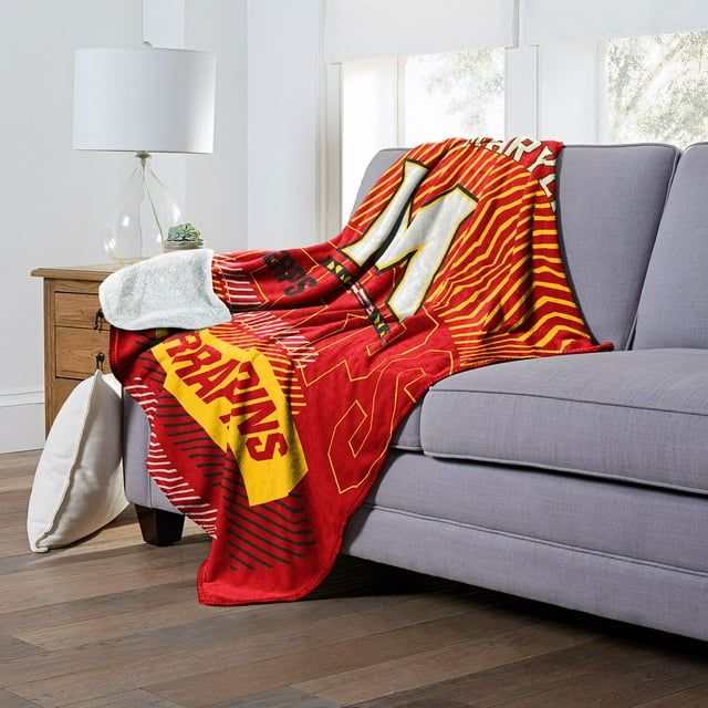 Officially Licensed NCAA Cloud Throw Blanket with Sherpa Back, 60" x 70"