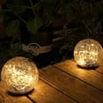 thumbnail image 5 of Deck Impressions Multi-Size Solar/USB LED Crackle Glass Globe Lights, 3-Pack, 5 of 6
