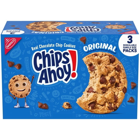 CHIPS AHOY! Chocolate Chip Cookies, Family Size, 18.2 oz., 3 pk.