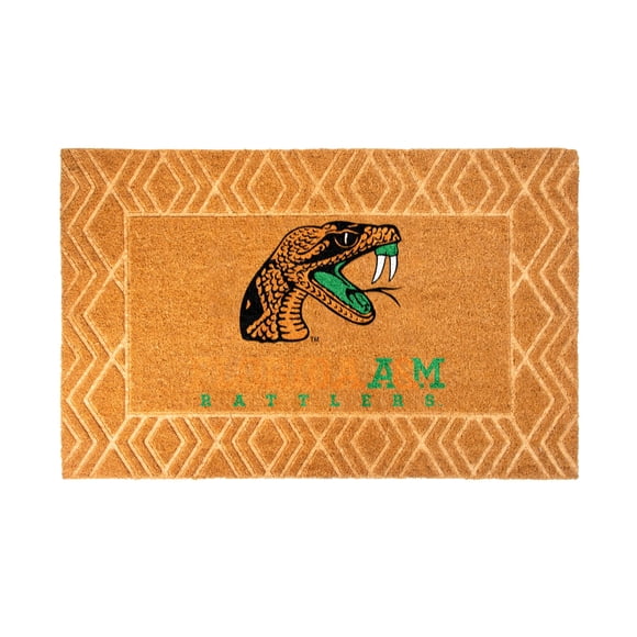 Logo Brands Florida A&M Rattlers Coir Outdoor Mat
