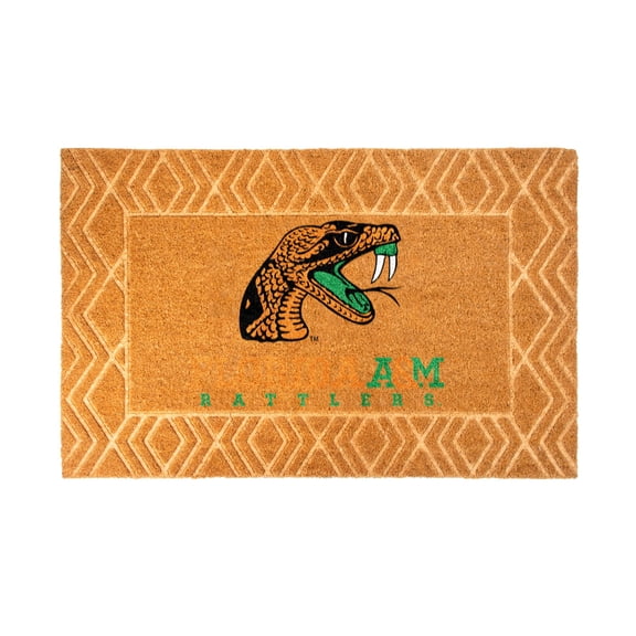 Logo Brands Florida A&M Rattlers Coir Outdoor Mat