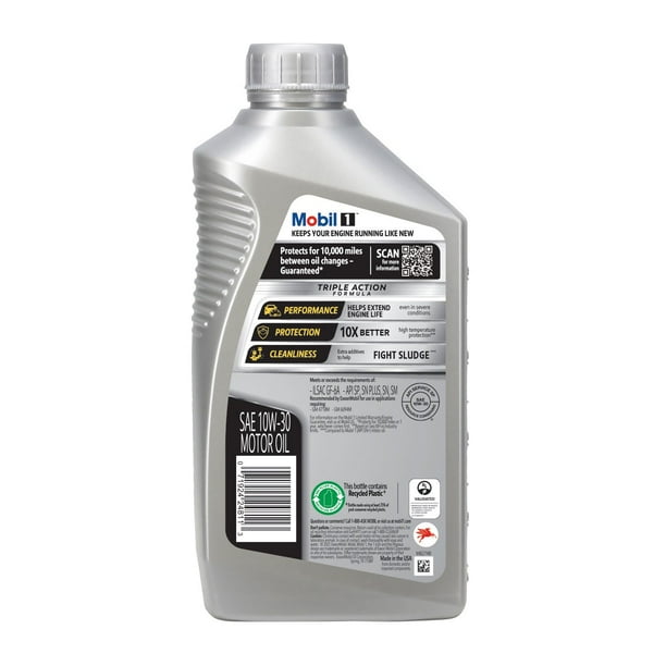 Mobil 1 10W-30 Motor Oil 6-pack, 1 quart bottles - Samsclub.com