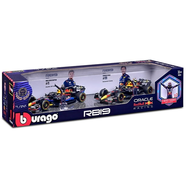 Bburago 1/24 ミニカーセット 3台 Bburago Formula One Racing 1:24 Race Cars with Driver Figures, 2