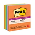 thumbnail image 1 of Post-it Super Sticky Notes, 4 x 4, Lined, 90 Sheet Pads, 6 Pads, Jewel Pop Collection, 1 of 10