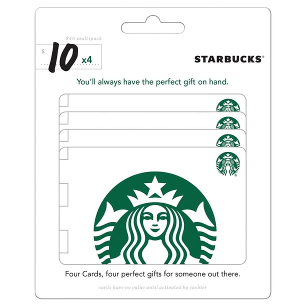 Starbucks キャリーカート ホワイト/グリーン Starbucks $40 Gift Card Multi-Pack, 4 x $10 - Samsclub.com