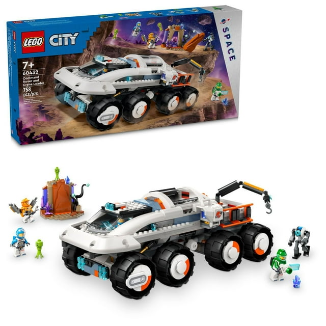 LEGO City Command Rover and Crane Loader Building Set Toy, 758 pcs.