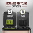 thumbnail image 2 of Simpli-Magic 16 Gallon (30L x 30L) Dual Compartment Step Trash Can, Multiple Colors – Kitchen Garbage Can with Slow-Close Lids – Waste & Recycling Bins, Odor Control, Hands-Free, Easy to Clean, 2 of 5