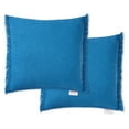 thumbnail image 1 of Town & Country Everyday Rio Solid Fringe Decorative Pillow, Set of 2, 1 of 11