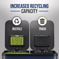 thumbnail image 2 of Simpli-Magic 16 Gallon (30L x 30L) Dual Compartment Step Trash Can, Multiple Colors – Kitchen Garbage Can with Slow-Close Lids – Waste & Recycling Bins, Odor Control, Hands-Free, Easy to Clean, 2 of 5
