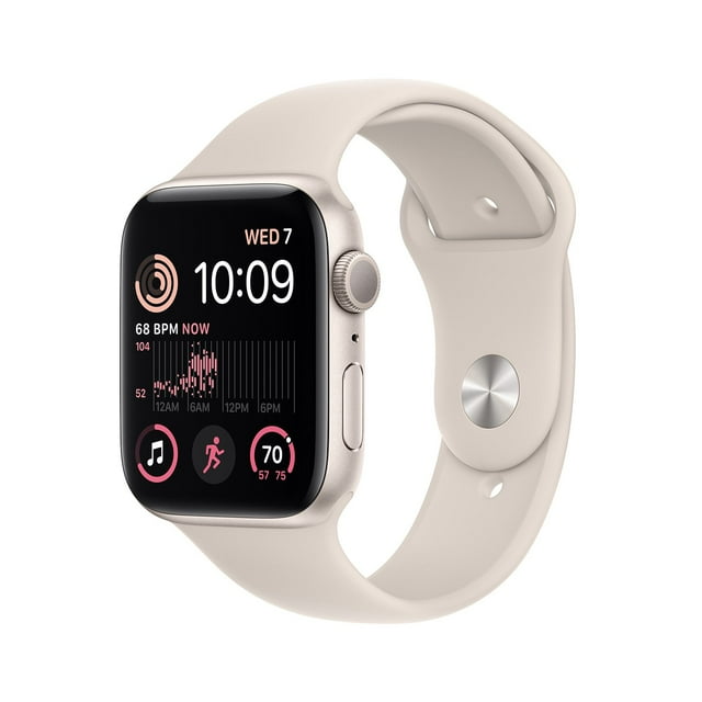 Apple Watch SE, 2nd Generation GPS 44mm Aluminum Case with Sport Band and Band Size