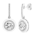 thumbnail image 2 of Multiple Cut Lab White Sapphire Pendant and Earring Set in Sterling Silver, 2 of 7