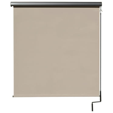 Cordless Outdoor Sun Shade With Protective Valance - Coquina