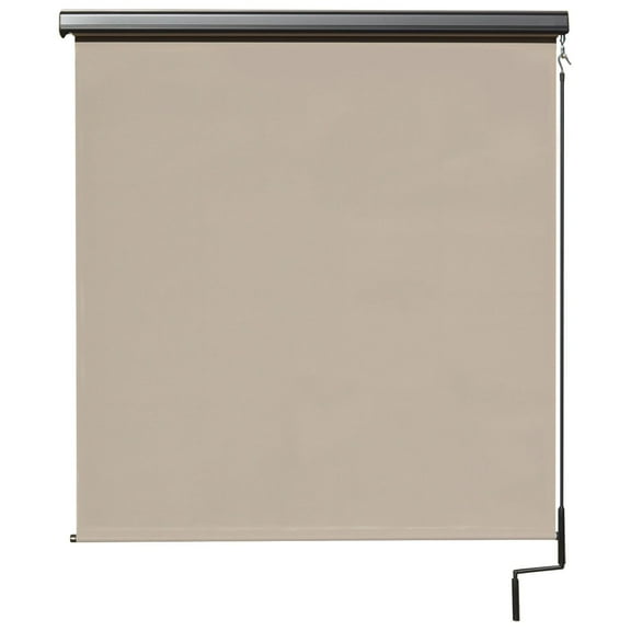 Cordless Outdoor Sun Shade With Protective Valance - Coquina