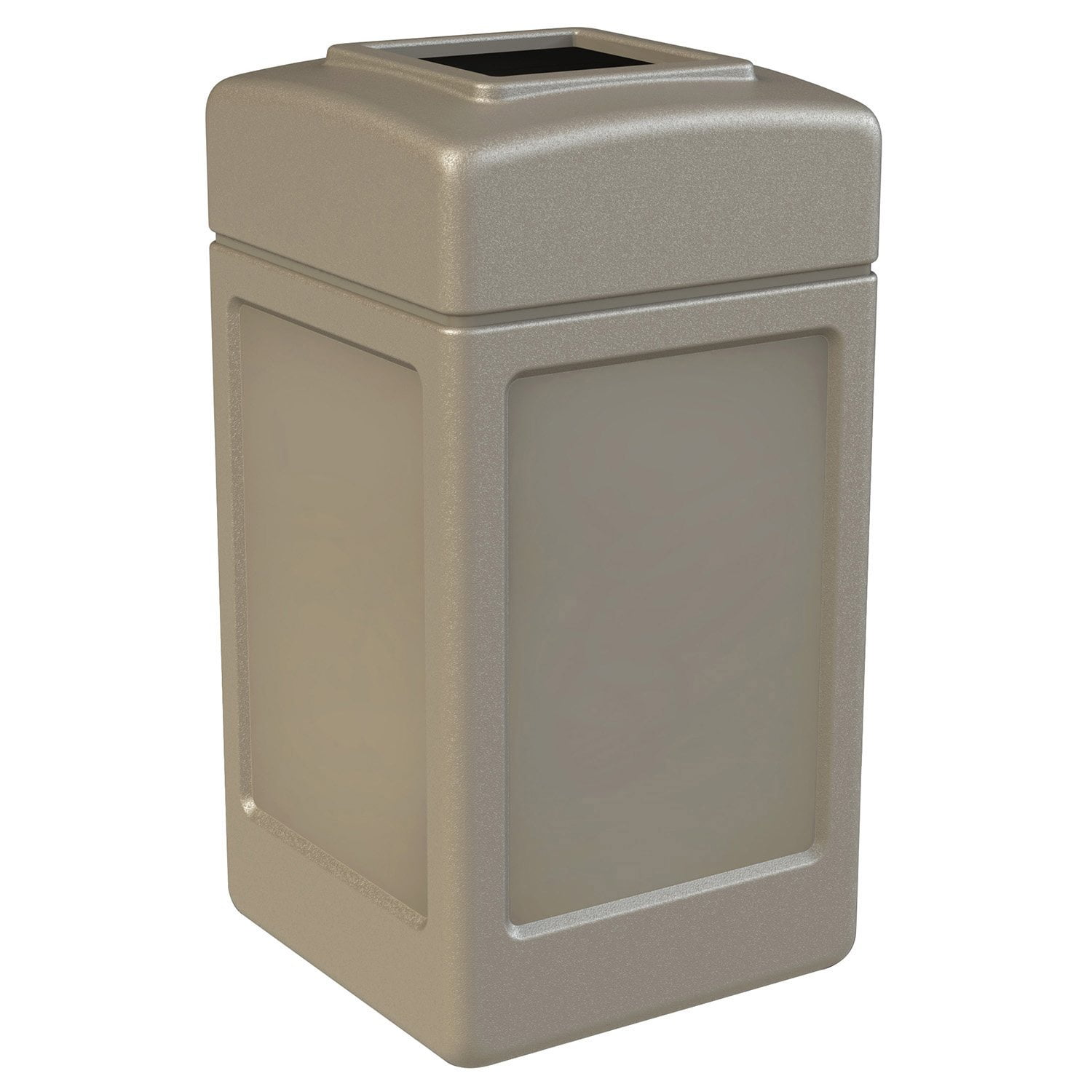 Commercial Zone Square Waste Container, Open Top Lid, 42 gal, Choose ...