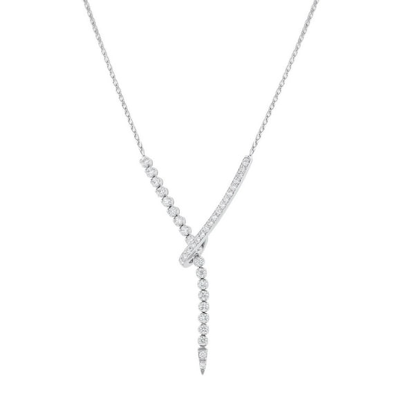 1.50 CT. T.W. Diamond Lariat Necklace in 14K Gold