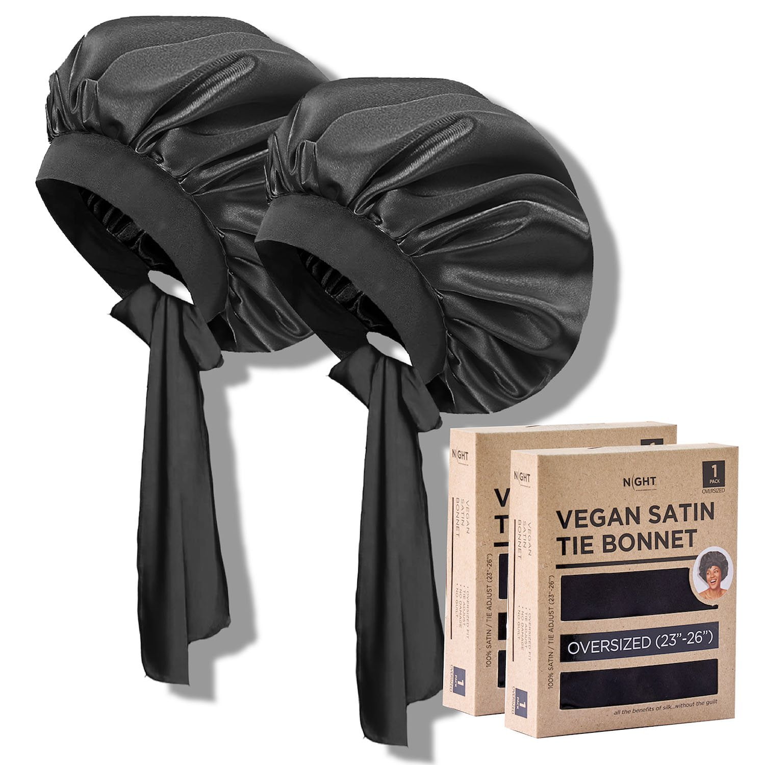 NIGHT Vegan Satin Oversized Bonnet, 2 pk. - Samsclub.com