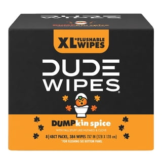 DUDE Wipes XL Flushable Wipes, Dumpkin Spice, 8 ct., 384 wipes