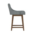 thumbnail image 14 of HH2 Home Upholstered Tapered Back Wood Adjustable Height Swivel Bar Stool, 14 of 20