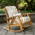 thumbnail image 4 of Cambridge Casual Salinas Teak Rocker Set with Tan Cushions, 3pc, 4 of 10