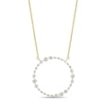 thumbnail image 1 of 0.80 CT. T.W. Open Circle Round Cut Diamond Necklace in 14K Gold, 1 of 6