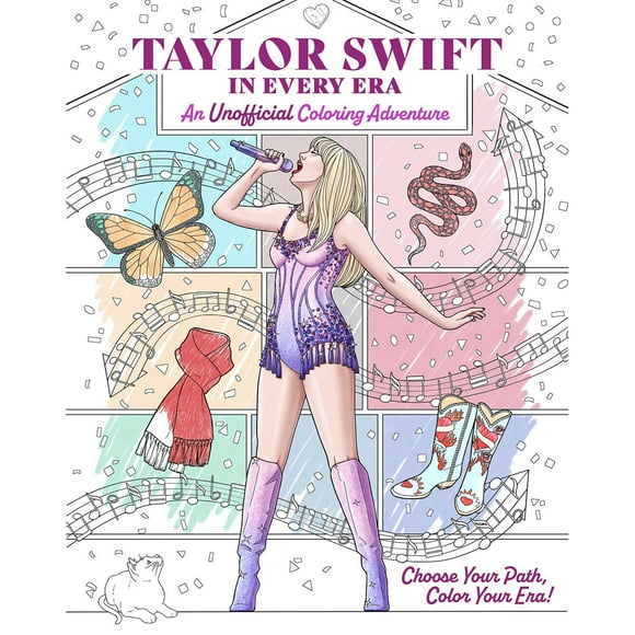 Taylor Swift in Every Era Coloring Book, Flexibound