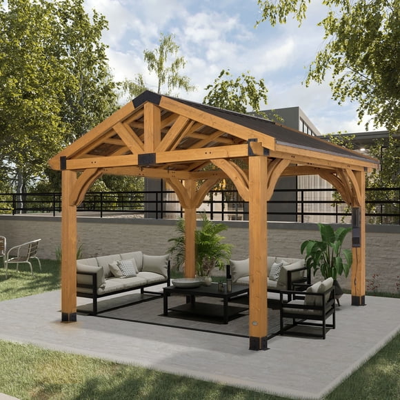 Backyard Discovery 12' x 10' Brookdale Gazebo with PowerPort