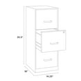 thumbnail image 2 of Hirsh 18" Deep 3 Drawer Smart Letter Width Vertical File Cabinet, Choose Color, 2 of 13