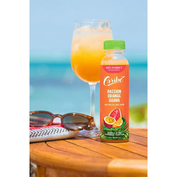 Caribe Cold Pressed Passion Orange Guava Juice Blend, 12 oz - Main Image