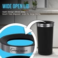 thumbnail image 3 of Simpli-Magic 16 Gallon (60L) Open Top Trash Can – Round Commercial Trash Can – Smudge-Resistant, Easy to Clean, Non-Skid Base, Plastic (2 Pack), 3 of 5