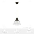 thumbnail image 5 of Hunter Cypress Grove with Clear Holophane Glass 1 Light Pendant Ceiling Light Fixture, 5 of 8