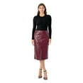 thumbnail image 1 of Edited by Hunter McGrady Women's Faux Leather Midi Skirt, 1 of 10