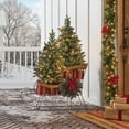thumbnail image 1 of Member's Mark Decorative Sleigh with Pre-Lit Topiaries, 1 of 7