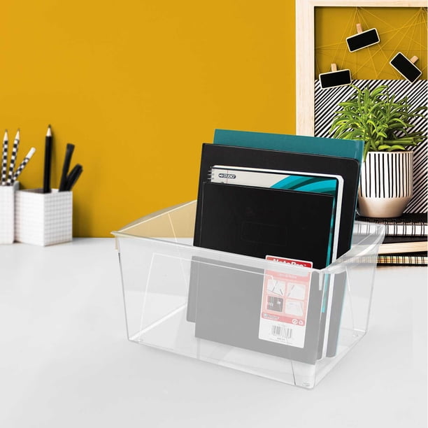 Storex Wide Book Bin, Set of 5, Clear - Samsclub.com