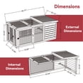 thumbnail image 2 of Outdoor chicken coop for 2-3 chickens, 57" L x 29" W x 25" H, Red & White, 2 of 6