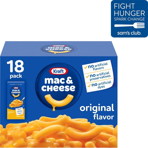 Kraft Original Macaroni and Cheese Dinner 18 pk.