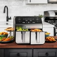 thumbnail image 2 of Gourmia 10-Quart Dual Basket Digital Air Fryer with Sync Finish and Sync Cook, 2 of 9