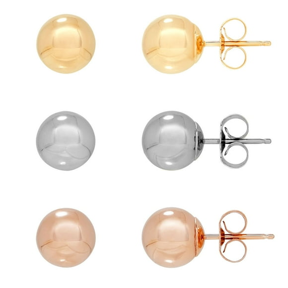 7MM Stud Earring in 14K Gold