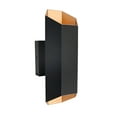 thumbnail image 1 of Cedar Hill 13-inch Hexagon Black Integrated LED Outdoor Wall Sconce, 1 of 8