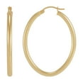 thumbnail image 2 of Oval Tube Hoop Earrings in 14K Gold, 2 of 6