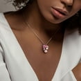 thumbnail image 5 of 7-9mm Round Freshwater Cultured Pearl & Gemstone Pendant Necklace in Sterling Silver, 5 of 5