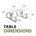 thumbnail image 2 of Lifetime 6-Foot Classic Folding Outdoor Dining Picnic Table, 2 of 10