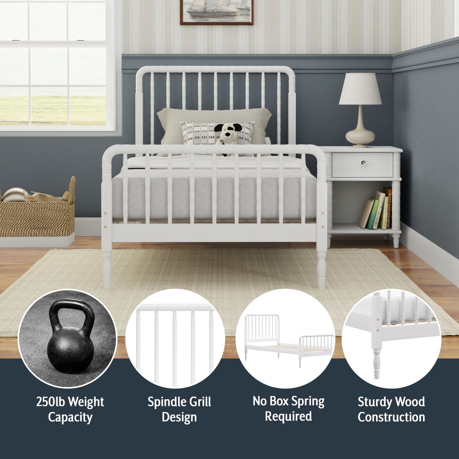 HH2Home Alva Youth Wood Platform Spindle Bed - Samsclub.com