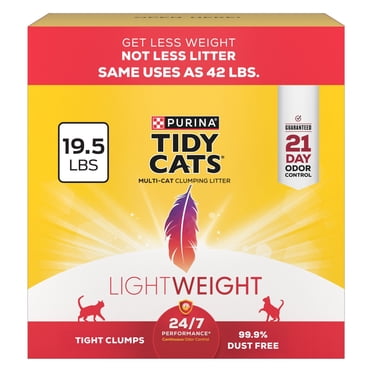Purina Tidy Cats Multi-Cat Light Weight Clumping Cat Litter, 19.5 lbs.