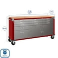 thumbnail image 10 of Seville Classics UltraHD 12-Piece Steel Garage Cabinet Storage Set with Rolling Workbench, 18 Feet Wide, 10 of 18