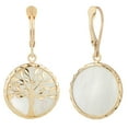 thumbnail image 3 of Tree of Life Dangle Earrings in 14K Gold, 3 of 7