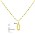 thumbnail image 4 of Initial Paperclip Chain Pendant Necklace in 14K Gold, 4 of 5