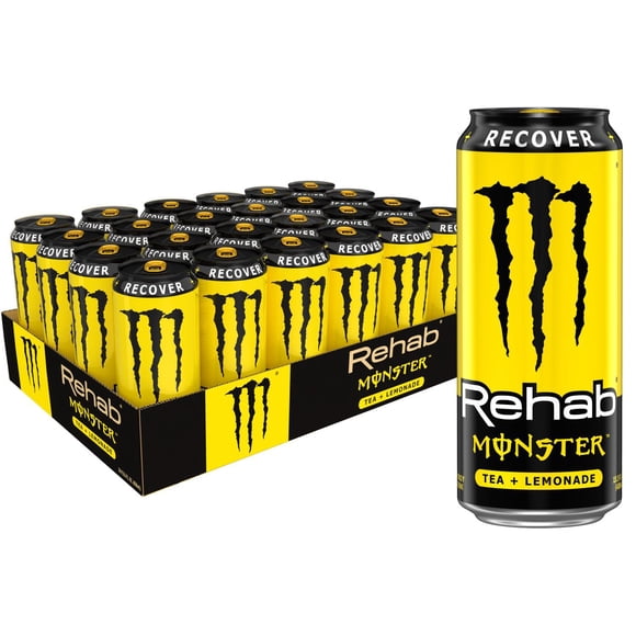 Monster Energy Rehab, Tea + Lemonade, Energy + Tea Energy Drink, 15.5 fl. oz., 24 pk.
