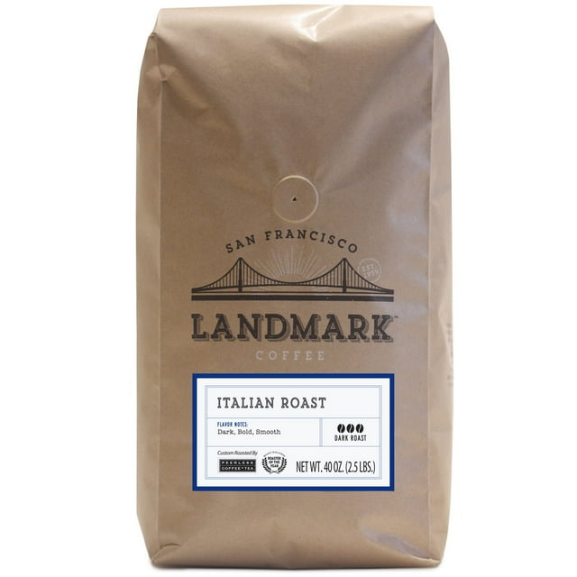 Landmark Dark Roast Whole Bean Coffee, Italian Roast, 40 oz.